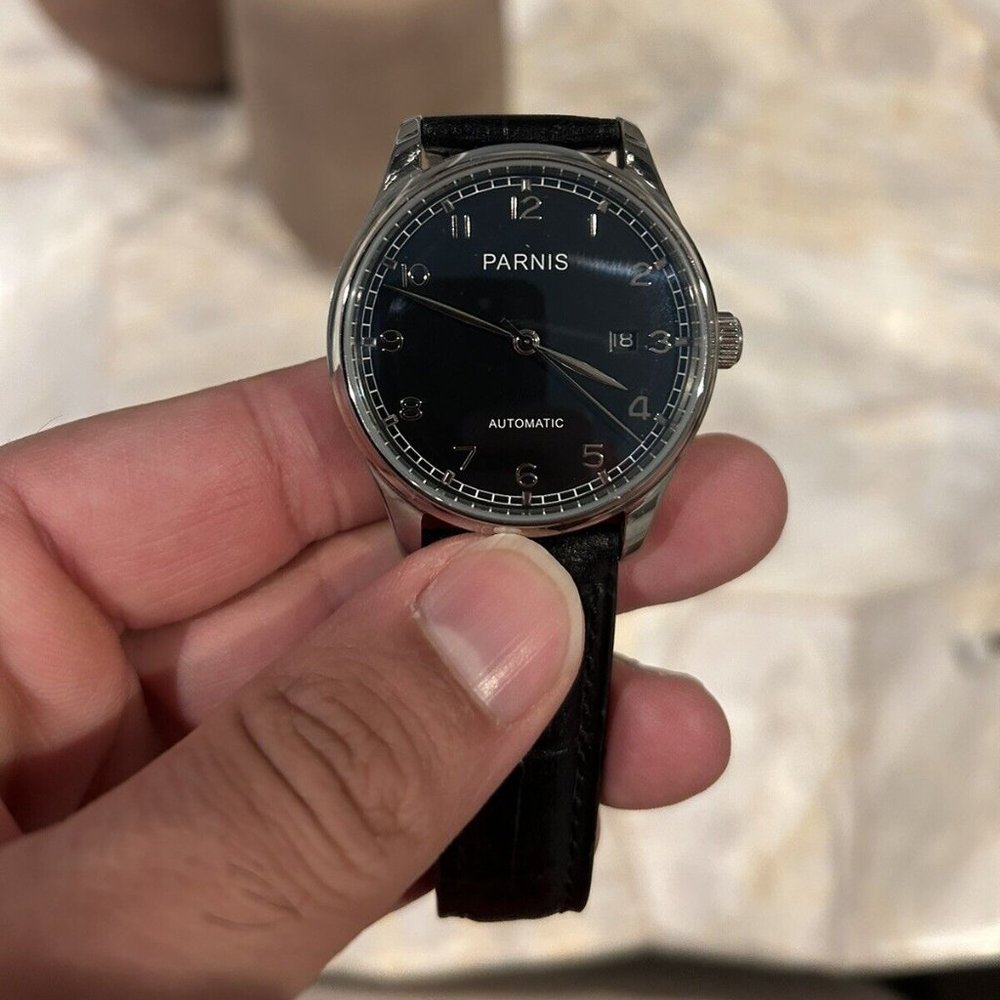 Parnis 42 mm Black Dial Automatic Mechanical Dress/ Casual Men's Watch.